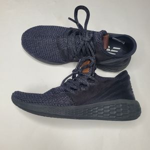 New Balance Womens Fresh Foam Cruz V2 Black Magnet Nimbus Cloud Sneakers